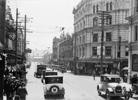 Cuba Street, Wellington. Smith, Sydney Charles, 1888-1972 :Photographs of New Zealand. Ref: 1/2-048943-G. Alexander Turnbull Library, Wellington, New Zealand. http://natlib.govt.nz/records/22820258