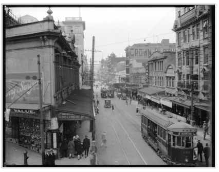 1929  - Willis Street, Wellington. Tourist and Publicity. Ref: 1/1-006168-F. Alexander Turnbull Library, Wellington, New Zealand.  http://beta.natlib.govt.nz/records/22676164