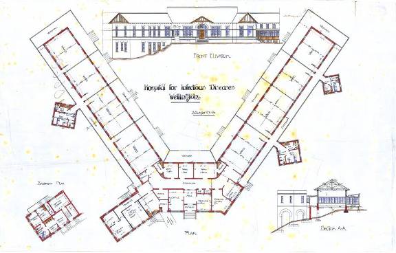 Plans ‘Hospital for Infectious Diseases’. WCC Archives reference 00053-194-10660