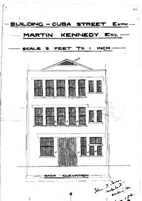 Original rear elevation, 1903. (WCC Archives reference 00053:97:5510)