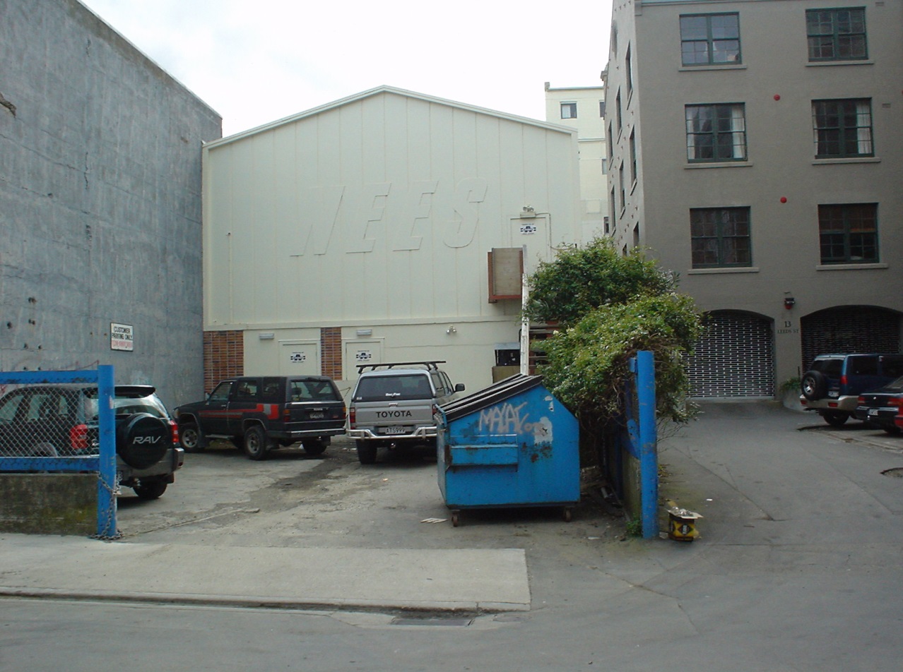 The 1961 rear addition to the building, note the name Nees in relief (WCC, September 2004).