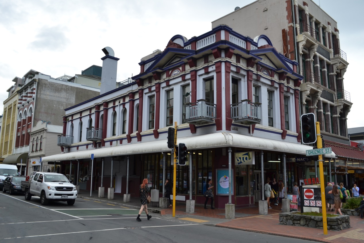 Gear Meat Co Building, corner of Ghuznee St and Cuba Mall (Image: Charles Collins, 2014)