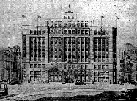1934 Proposal for the new Government Life building (Evening Post, 22 June 1934, Page 7)