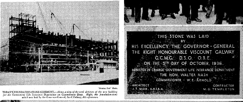 1936 Laying the foundation stone (Evening Post, 5 October 1936, Page 7)
