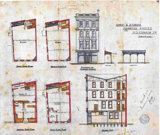 Plans for shop and dwelling  (WCC Archive reference 00053-135-7675)