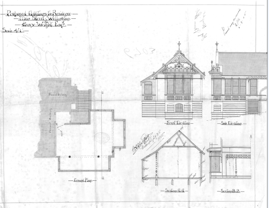 1905 - Proposed Additions to Residence – Mein Street, Wellington. Wellington City Council Archives File 00053:121:6703