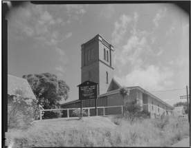 1968 - All Saints Church, Ngaio, Wellington. Winder, Duncan, 1919-1970 :Architectural photographs. Ref: DW-3171-F. Alexander Turnbull Library, Wellington, New Zealand. http://natlib.govt.nz/records/23117781
