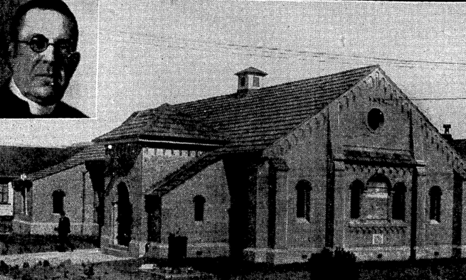 Presbyterian church at Seatoun and Rev. Dr. John Dickie (inset). (Evening Post, 15 October 1932). 