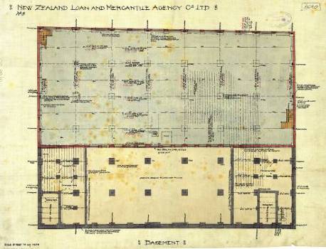 Wool Store, basement plan, 1910. (WCC Archives ref 00053:157:8690)